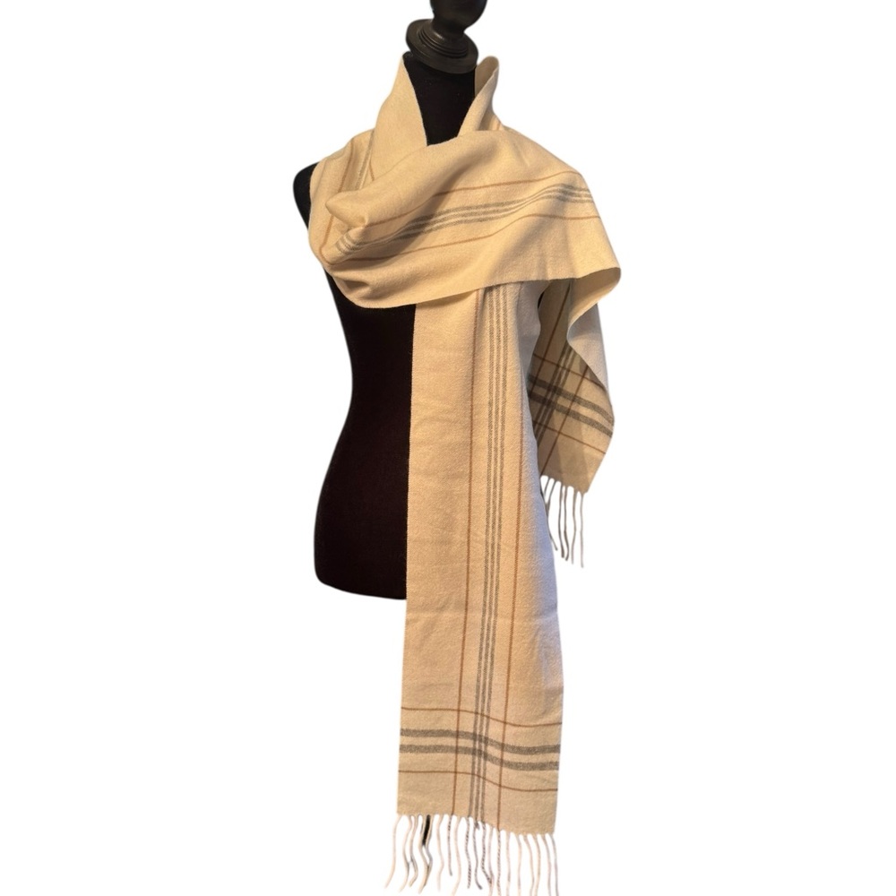 Elegant‎ Cream Plaid Women's Scarf